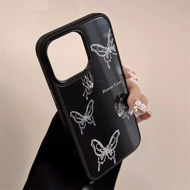 Высококачественный чехол Art Painting Line Butterfly для iPhone 16 Pro Max 15 14 Plus 13 12 Pro, акриловый защитный чехол от падения