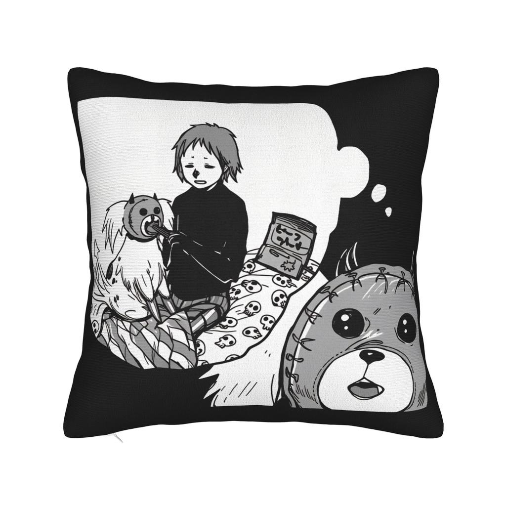 Dorohedoro Kikurage Character Pillowcases Kawaii Pillow Case For Living Room Chair Graphic Pillow Cover