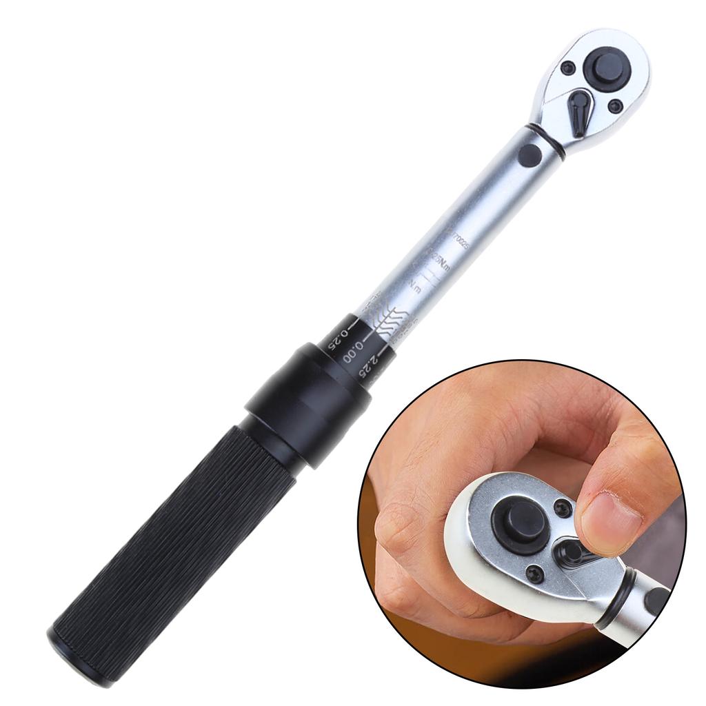 Динамометрический ключ 3/8 дюйма, 5–25 Нм, динамометрический ключ с квадратным приводом, точный реверсивный динамометрический ключ с храповым механизмом, регулируемый крутящий момент