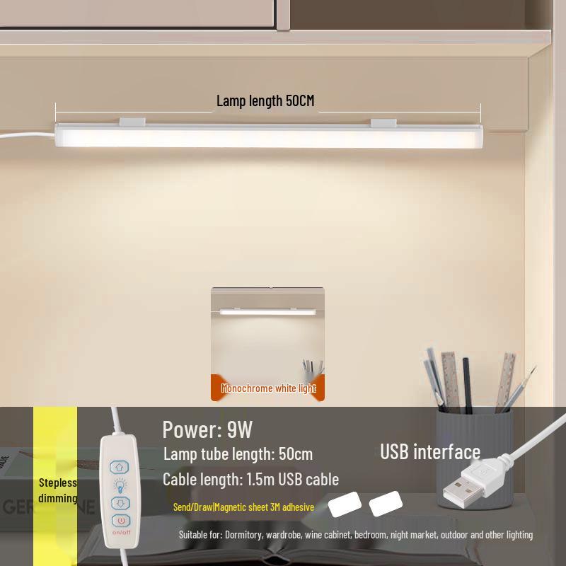 Eye-Protective USB Study Lamp - Magnetic Night Light for Desk & Bedroom