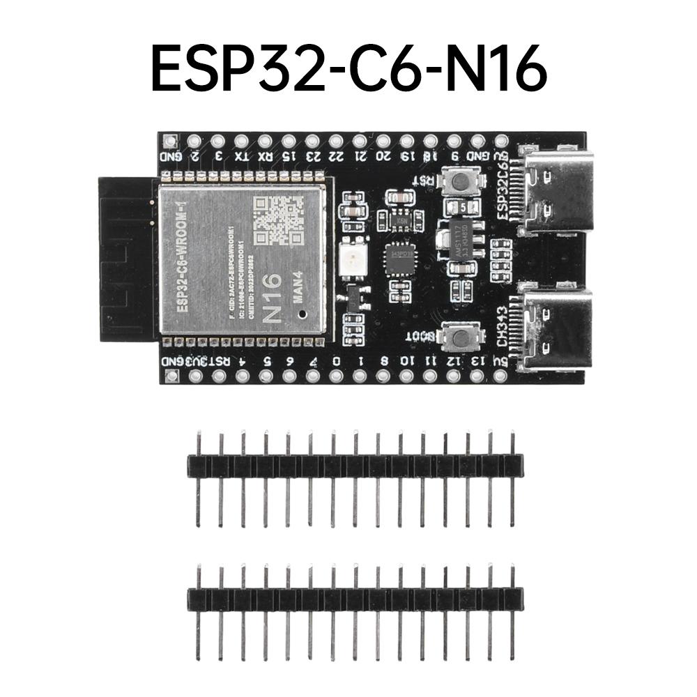 Плата разработки ESP32 C6 Модуль WiFi Bluetooth для Arduino Интернет вещей ESP32-C6-WROOM-1 TYPE-C 4 МБ 8 МБ 16 МБ Flash
