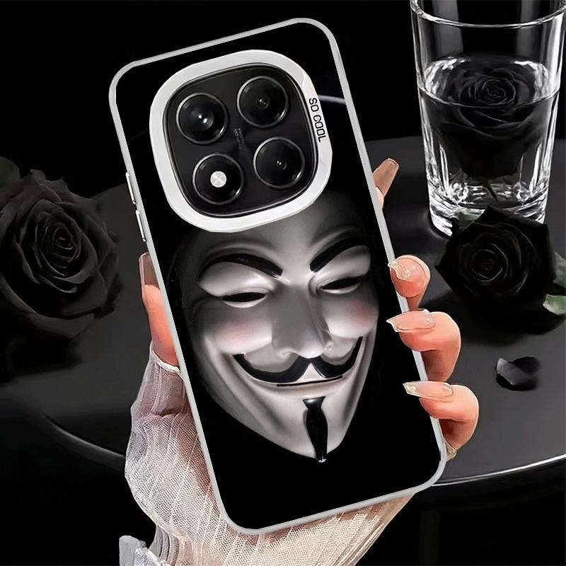 Анонимная маска V Мягкий чехол для телефона для Samsung Galaxy S24 S25 FE S26 Edge S23 Ultra S22 Plus S21 + Ударопрочный чехол Задняя панель