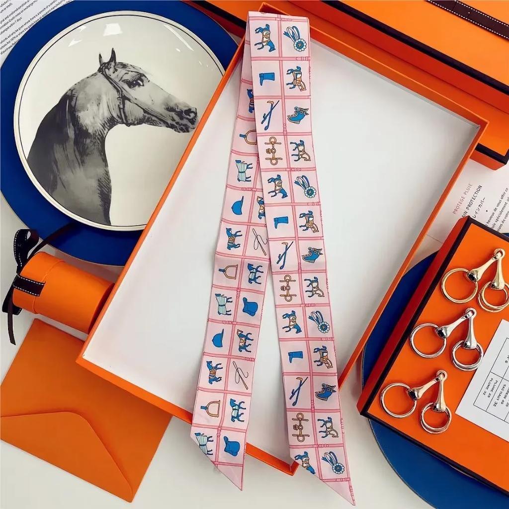 100% Mulberry Silk Ribbon Long Hair Bows Scarf Headscarf Fashion Hair Ties Ribbons Multifunctional Headband Bandana Hair