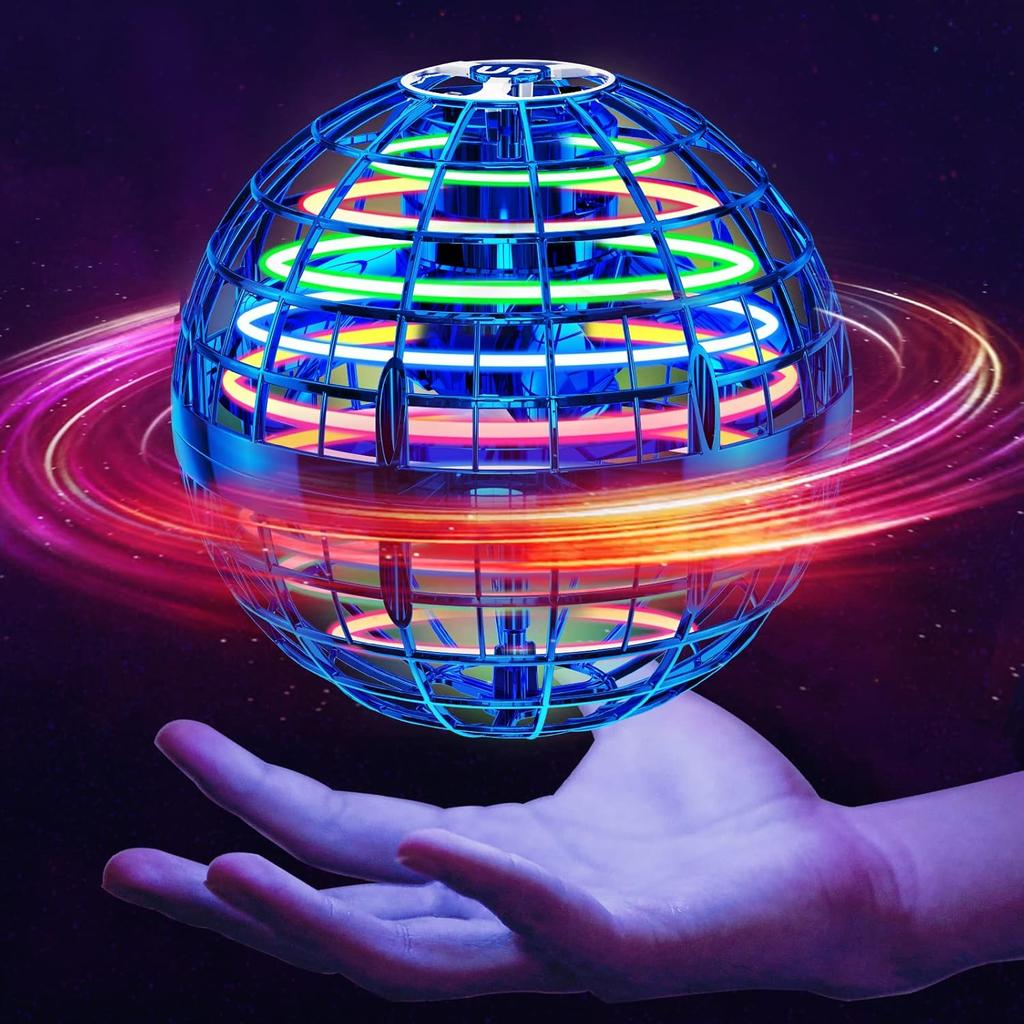 Ivtivfu Flying Ball Toy, LED Flying Spinner, Magic Hover Magic Ball, Boomerang Drone Toys For, Gift for Children from 6, 7, 8, 9, 10, 12 Years