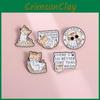 Charming Cartoon Cat Metal Brooches With Unique Designs Perfect For Stylish Personal Accessories