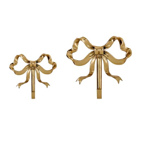 1/2Pcs Decorative Bow Hanger Hat Hooks Strong Load-bearing Simple Installation Wall Mount Bow Shaped Towel Hooks