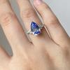 Sapphire Women's Ring, Zircon Ring, Women's Engagement Ring