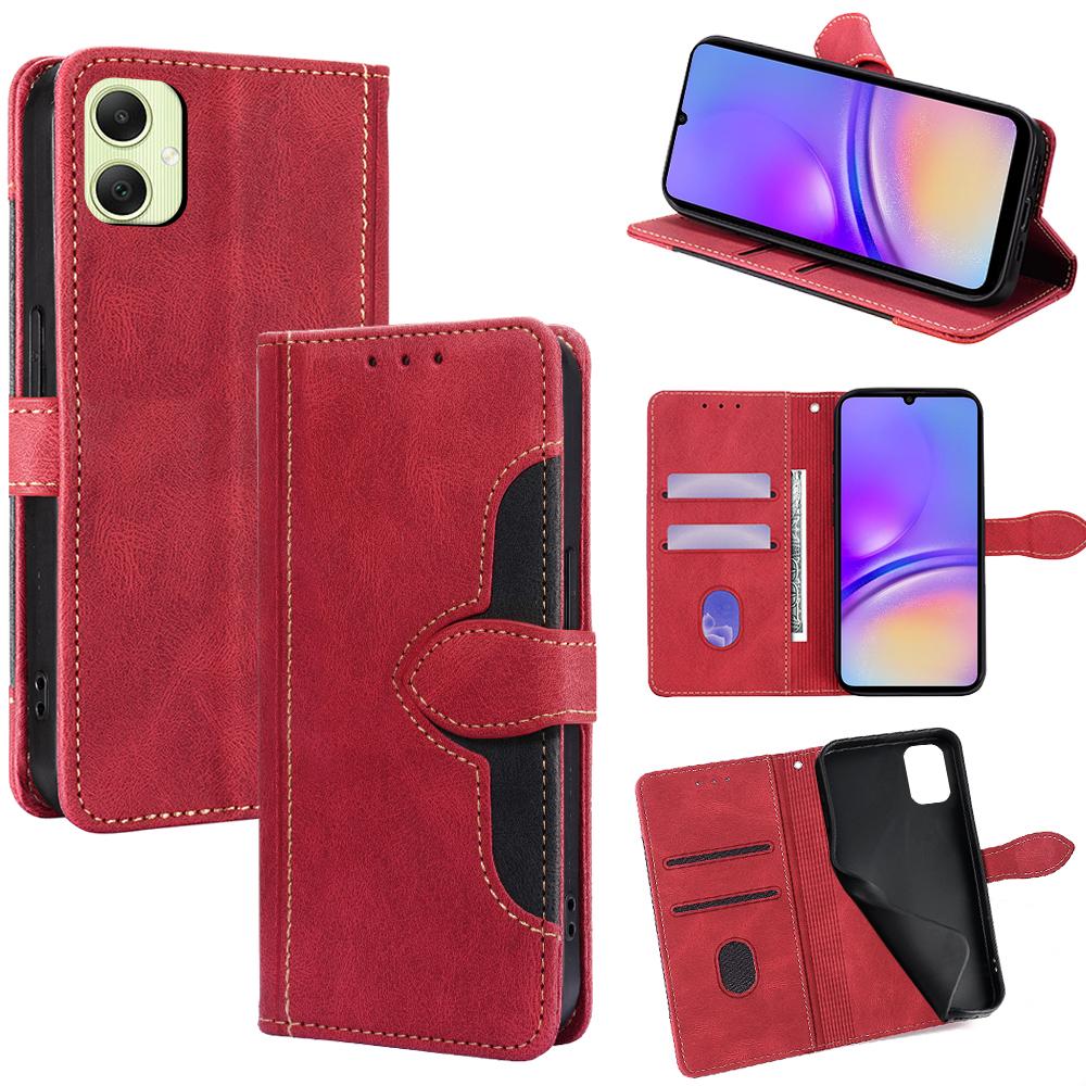 For Samsung Galaxy A05 4G Case Leather Wallet Phone Cover with Straw Hat Magnetic Clasp