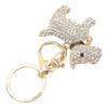 Брелок в виде щенка, блестящий, со стразами, инновационный, милый, ручной работы, металлический брелок для сумок, рюкзаков