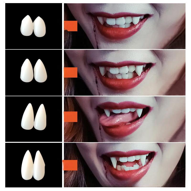 Vampire & Zombie Dentures: Small Tiger Teeth Braces for Cosplay Makeup.