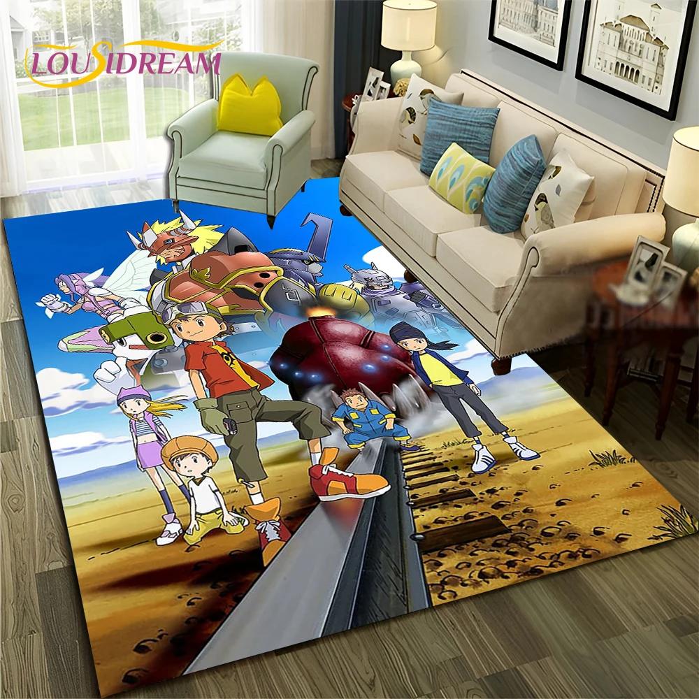 3D ковер с рисунком Digimon Adventure Monster для дома, гостиной, спальни, дивана, коврика, декор, детский коврик, нескользящий напольный коврик