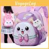Car Little Rabbit Cartoon Backpack With Plush Pendant Oxford Cloth Bag School