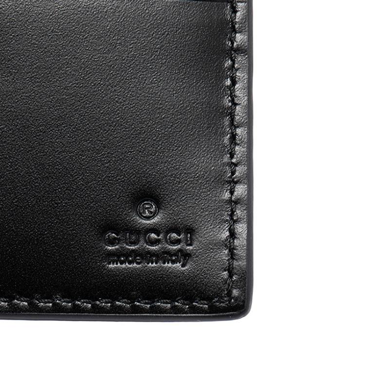 Gucci Винтажный логотип Полоска Тканевая Короткий Складной Кожаный Кошелек Мужской кошелек Черный Красный Зеленый 408827-CWCLN-1060