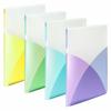 Plus Прозрачная папка-файл B5 Вертикальная 20 карманов Пастельная Пастельная Фруктовый Сквош Набор из 4 цветов