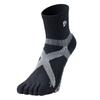 MIKASA FIT GEAR Tennis and Badminton Socks, "Kiwame" Fit (5-Toe, Black)