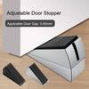 Heavy Duty Door Stopper Adjustable Height Door Stop Wedge Anti-Slip Rubber Bottom Sturdy Metal Door Wedge Punch-free Silent Doorstop
