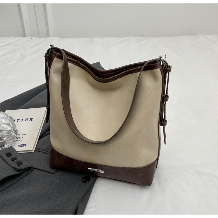 IELGY Casual Soft Surface Large Capacity Summer All-Match One-Shoulder Bucket Bag