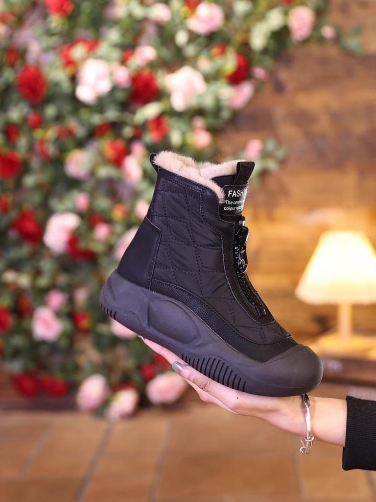 Новые женские ботинки на толстой подошве, противоскользящие и износостойкие, высокие хлопковые ботинки, модные и трендовые, теплые зимние ботинки