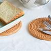HeMu Handmade Rattan Coaster Creative Placemat Round Tea Cup Insulation Bowl Rattan Coaster Cover Pad Coffee Cup Pad