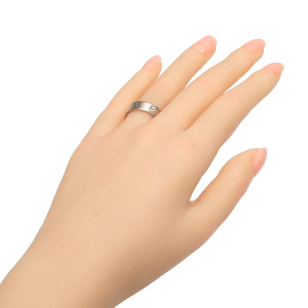 CARTIER Love Classic Model Ring K18 white gold #6.6(US Size) 7.35g Women Used