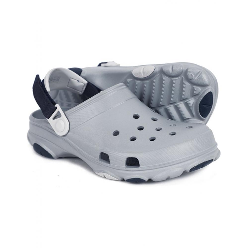 Crocs Сандалии Aquashoes Classic All Terrain Clogs светло-серые
