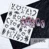 2 шт. наклейки для ногтей, легкое нанесение и снятие, модные готические наклейки для ногтей
