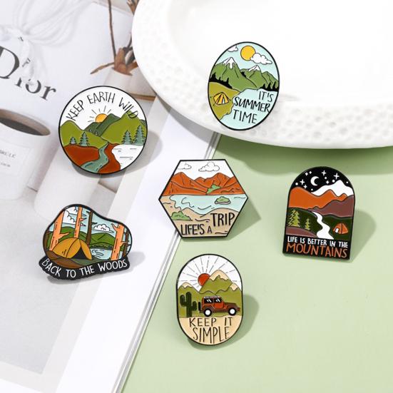 Brooch Pin Outdoor Style Dress Up Cute Stylish Cartoon Badge Alloy Brooch Decor Jewelry Gift