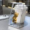 Подходит для iPhone17promax задняя сторона мишка тедди космический чехол для телефона Apple 16 прозрачный 14/15 нишевый x