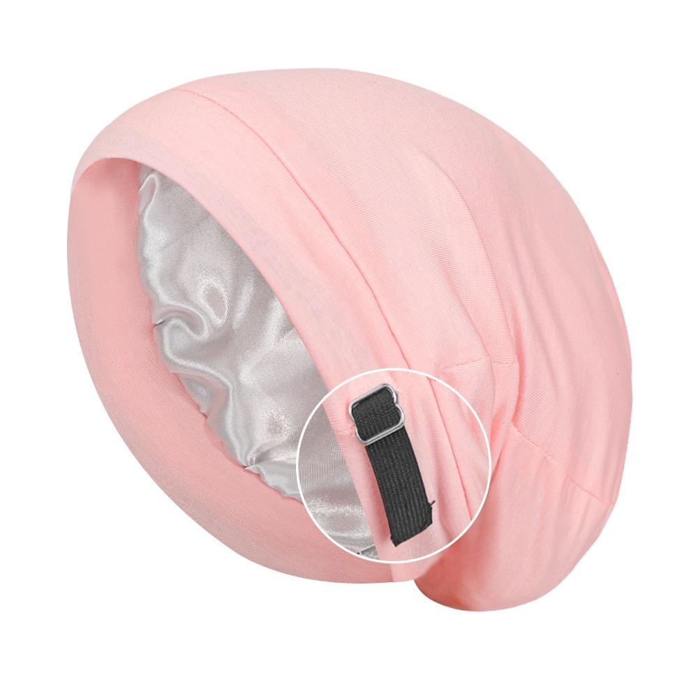 Double Layer Night Sleep Cap Satin Lining Head Wraps Casual Baggy Hat