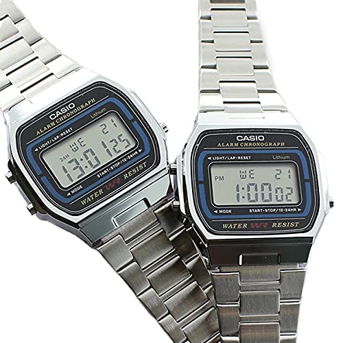 Casio A164WA-1QJH Парные часы для мужчин и женщин, Цифровые дата и календарь, Дешевые часы Casio [Официальный японский продукт]
