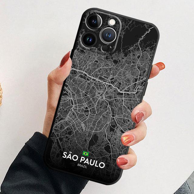 Чехол для телефона для Iphone 14 13 12 11 Pro Max Mini Xs Max Xr X 7 8 Plus 6s, мягкий силиконовый чехол Fundas World City Map Travel