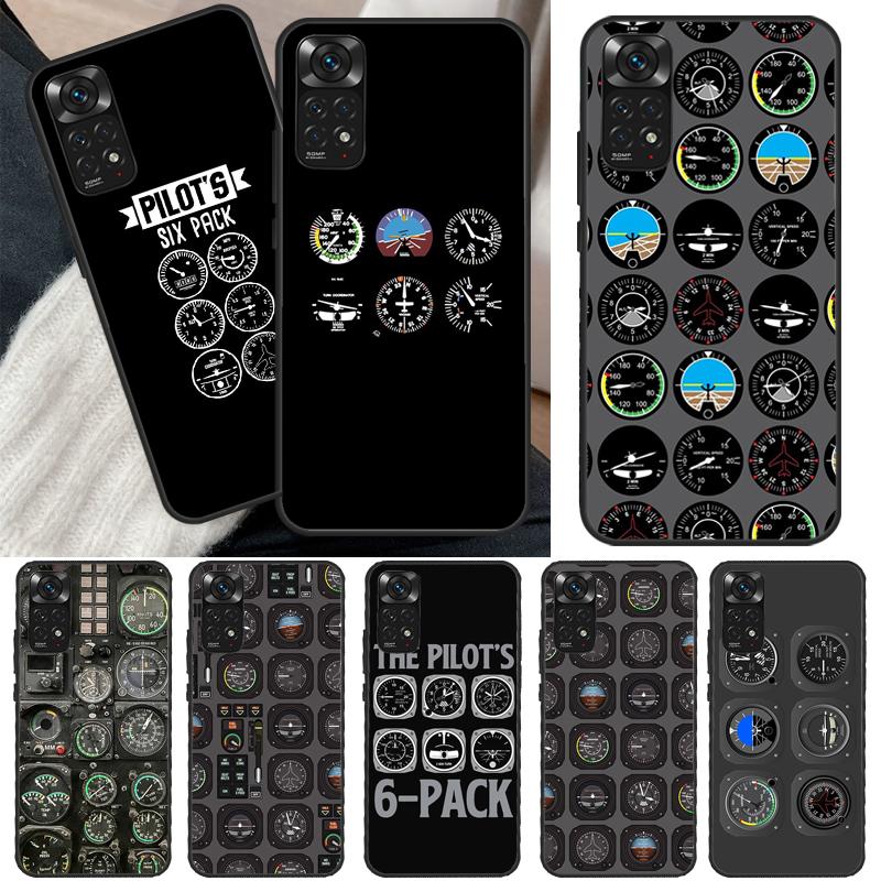 Aviation Aeroplane Pilot Cockpit Case For Xiaomi Redmi Note 11 10 Pro 8 9 9S 10S 11S 9A 9C 10A 10C K40 K50 Gaming Cover