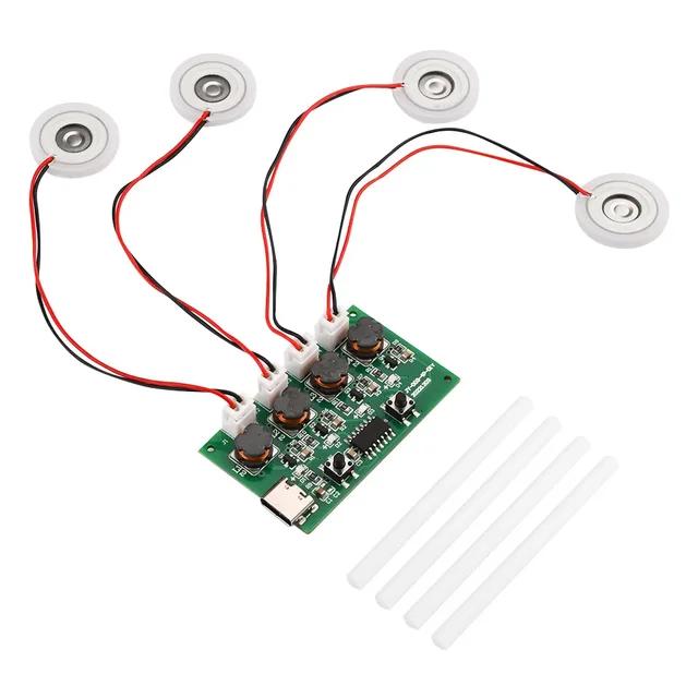 Four spray humidifier USB Mini Humidifier DIY Kits Mist Maker and Driver Circuit Board Fogger Atomization Film Atomizer Sheet