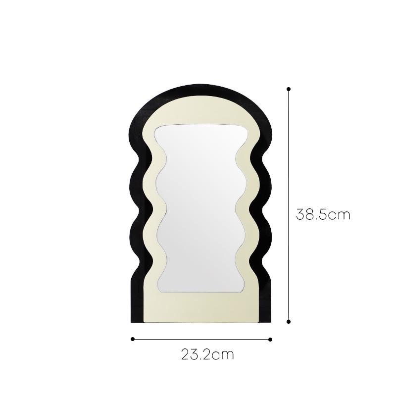 Nordic Ins Style Wave Desktop Makeup Wall Mirror Bathroom Bedroom Entrance Decoration Irregular Shaped Mirror
