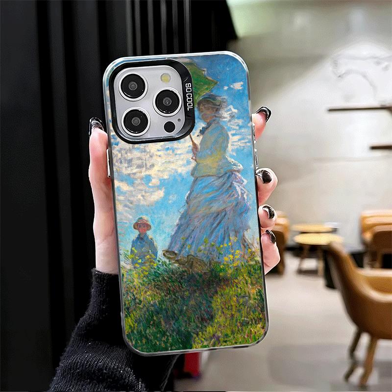 Claude Monet Oil Painting Shockproof Phone Case for IPhone 18 17 Air 16 16E 15 Pro Max 14 Plus 13 Mini 12 Back Cover Anti Fall Fund