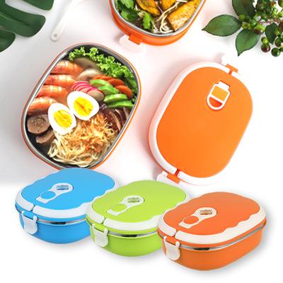 Термоконтейнер для ланча для детей Bento Box Хранение еды Изолированный пищевой контейнер Кухонные принадлежности 900 мл Герметичный контейнер для ланча Коробка