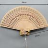 8 Inch Folding Hand Held Fan Full-flush Fragrant Wood For Wedding Sandalwood Classic Chinese Im S4J8