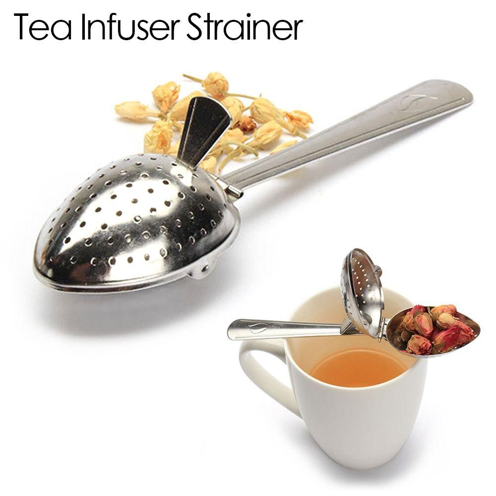 2Pcs Stainless Steel Herbs Loose Leaf Spoon Tea Filter Tea Brewer Tea Infuser Strainer