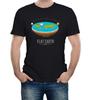 Mens Flat Earth Society Funny Conspiracy Theory Space Globe World T-Shirt