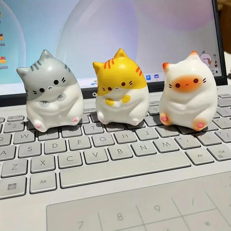 1 шт. Очаровательные мультяшные кошки, игрушки-мялки для детей и взрослых, мягкие мячики-щипки из полиуретана с медленным восстановлением, поп-ит, непоседа, подарки на Хэллоуин, Рождество