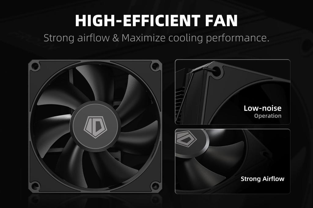 Small Side Flow CPU Cooler for with 92mm Fan Black ID-COOLING Intel&AMD FROZN-A400-BLACK