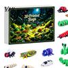 Small Animal 2026 Christmas Advent Calendar, 24 Days 3D Printed Insect Fidget Toy Countdown Holiday Gift Box Pcs Mini Articulated Flexible Animals