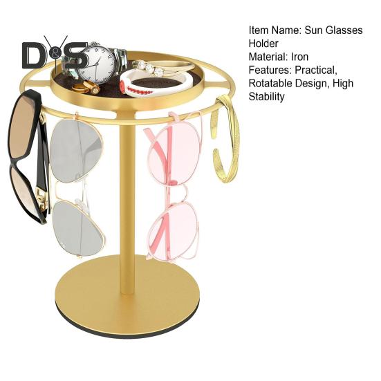 Вращающаяся на 360 градусов подставка для очков, органайзер для солнцезащитных очков, высокоустойчивая многоцелевая вращающаяся стойка для солнцезащитных очков
