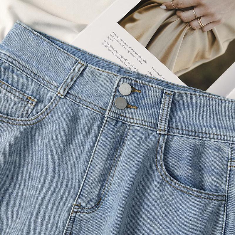 Женские широкие джинсовые брюки Tachi с вышивкой и вырезами