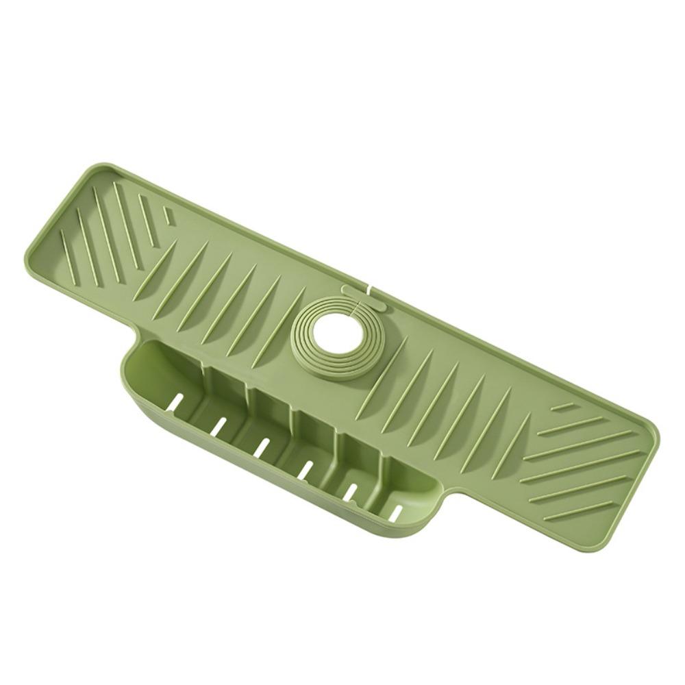 Quick Dry Faucet Splash Pad Slope Design Non Slip Sink Draining Tray Soft Surface Foldable Water Drip Catcher Restaurant Use