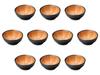 Set of 10 Black Mortars X Small Bowls by Setomonohonpo (Small) [10.5 4.5cm]