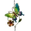 Metal Wind Chime Iron Art Wind Chime Ornament Decorative Color Painted Butterflies Windchime Vintage Anti-rust Hanging Windchime