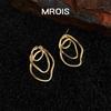 18k Gold Plated Geometric Wrap Earrings – Minimalist, Luxurious, High-End Style