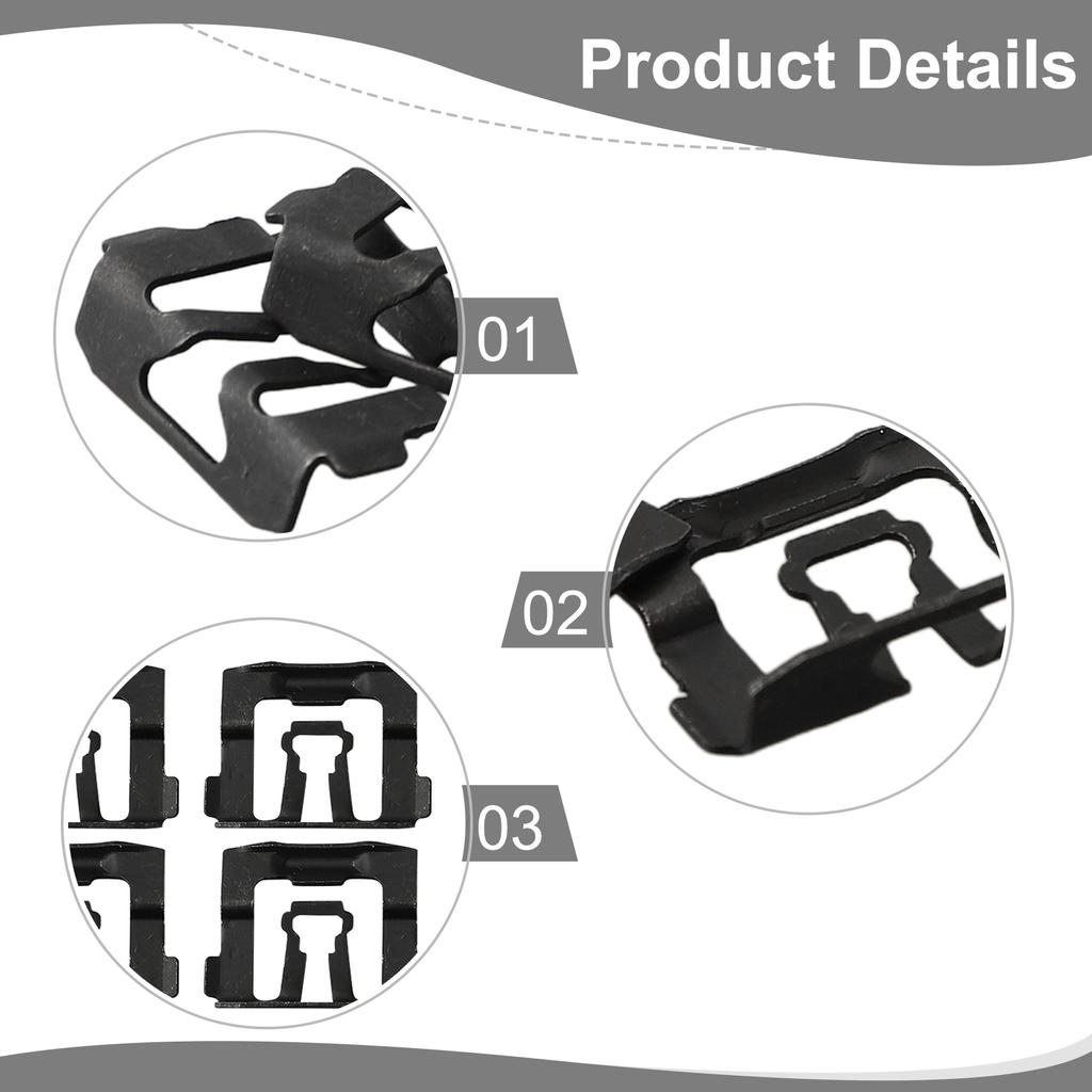 100 шт. зажим для накладки на молдинг заднего стекла лобового стекла для Ford 64-93 C5ZZ6543413-B, фиксированные зажимы для автомобильного лобового стекла, автомобильные аксессуары