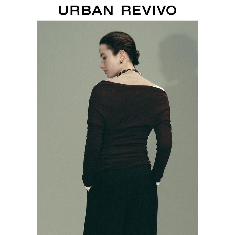 Женская футболка UR Urban Collection с открытыми плечами и складками